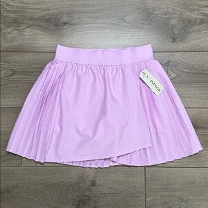 LA + Image High Rise Pleated Pocket Tennis Skirt Skort Pink Size Large